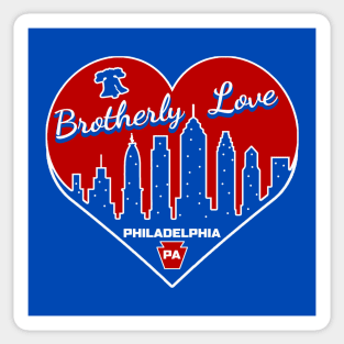 Love Philadelphia PA Philly Lover Heart City Skyline Sticker